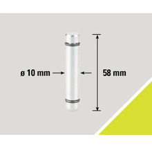 Metalen pen, diameter 10 mm, lengte 58 mm