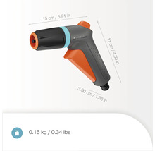 Tuinspuitpistool met afmetingen en gewicht