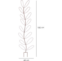 Decoratieve plantensteun van metaal met een hoogte van 180 cm en een breedte van 46 cm voor gebruik in de tuin