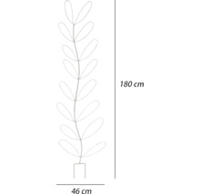 Illustratie van een klimhulp met de afmetingen 180 cm hoog en 46 cm breed.