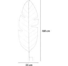 Plantensteun in de vorm van een blad, 180 x 55 cm