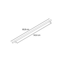 Technische tekening van een stang met de afmetingen 60,8 cm en 54,4 cm