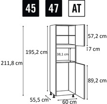 Afmetingen van de keukenkast