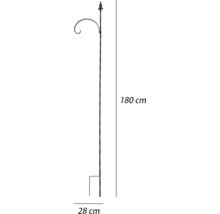 Metalen lantaarnpaal, 180 cm hoog en 28 cm breed