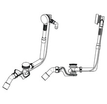 Twee badplugsets voor sanitair gebruik