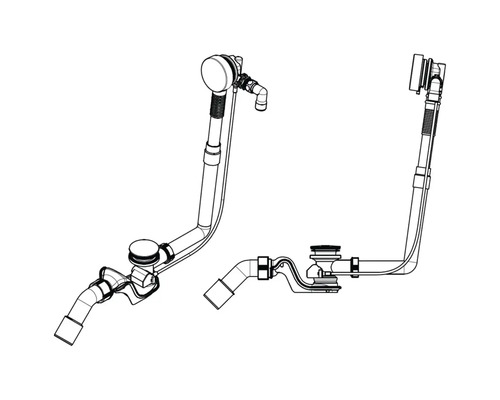 Twee badplugsets voor sanitair gebruik