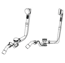 Badafvoer en overloopcombinatie, twee verschillende uitvoeringen