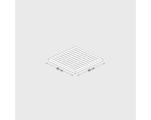 Vierkante douchemat, 60 bij 60 centimeter