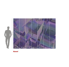 Komar fotobehang met geometrisch patroon en maatvoering