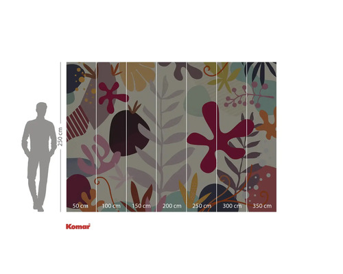 Komar fotobehang met abstract plantmotief voor wanddecoratie