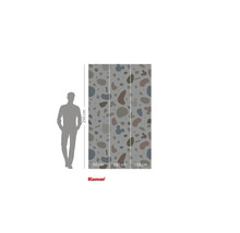 Komar fotobehang met steenmotief en maataanduidingen