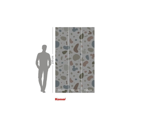 Komar fotobehang met steenmotief en maataanduidingen