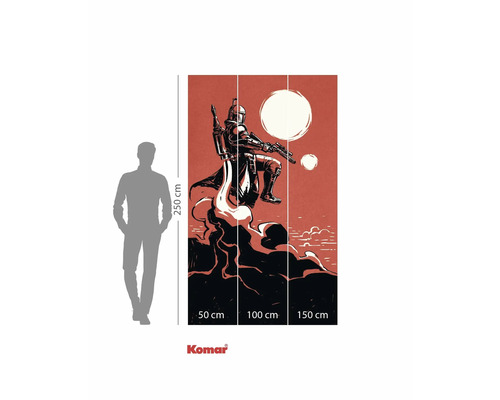 Komar Star Wars fotobehang met de Mandaloriaan op een rode achtergrond