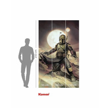 Fotobehang met Star Wars Boba Fett motief en maataanduidingen