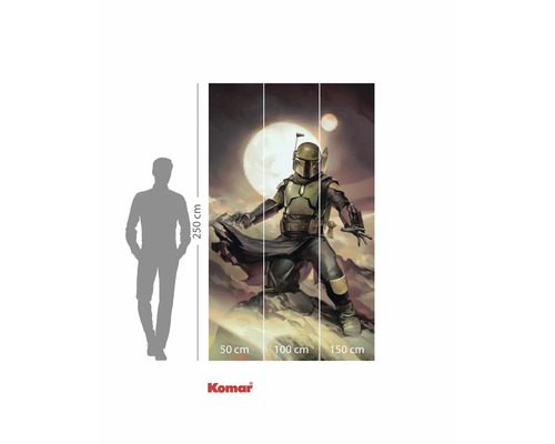 Fotobehang met Star Wars Boba Fett motief en maataanduidingen
