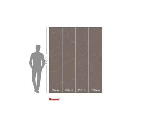 Komar fotobehang met abstract patroon, 250 cm hoog en 200 cm breed