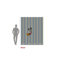 Fotobehang met streepjesmotief en Mickey Mouse, hoogte 250 centimeter