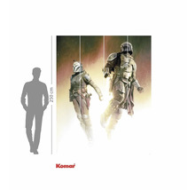Komar muurschildering Star Wars The Mandalorian met twee figuren in harnassen en helmen, hoogte circa 250 cm