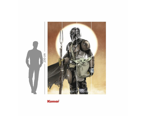 Komar fotobehang met Star Wars The Mandalorian motief en maataanduidingen