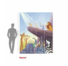 Fotobehang met dierenmotieven en hoogte-indicatie