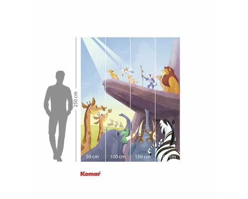 Fotobehang met dierenmotieven en hoogte-indicatie