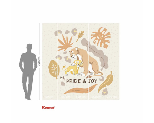 Komar fotobehang met leeuwenmotief en de tekst Mijn trots en vreugde, formaat 250 cm