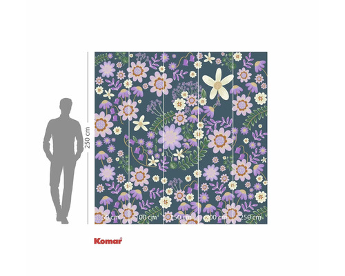 Fotobehang met bloemmotief, 250 bij 250 centimeter