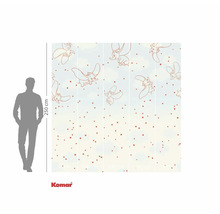 Behang met Dumbo motief en stippenpatroon, 250 cm hoog
