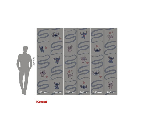 Fotobehang met Stitch motief, geschikt voor wanddecoratie