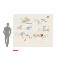 Fotobehang met een illustratie van de Lion King kaart, 300 bij 250 cm