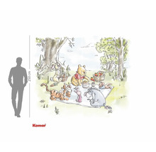 Komar Winnie de Poeh muurschildering met Winnie de Poeh en zijn vrienden die picknicken