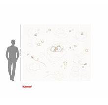 Fotobehang met Winnie de Poeh-motief, wolken en sterren, 250 cm hoog