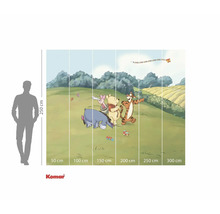 Winnie de Poeh en zijn vrienden op een fotobehang met maatvoering