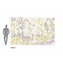 Komar fotobehang met sprookjesmotief, inclusief bloemen en vlinders