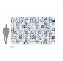 Fotobehang met tegelpatroon in vintage stijl, hoogte 250 cm