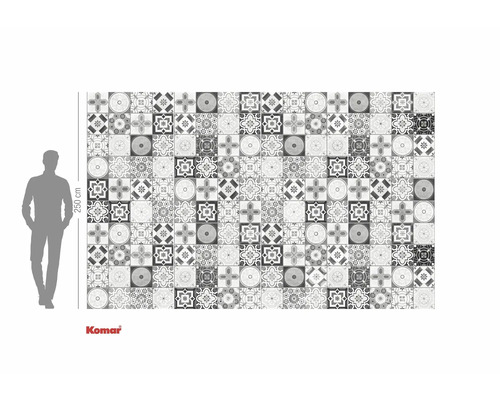 Fotobehang met tegelmotief en een hoogte van 250 centimeter