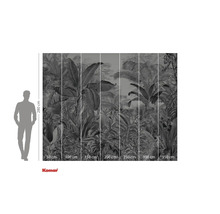 Fotobehang met jungle motief en maatindicaties