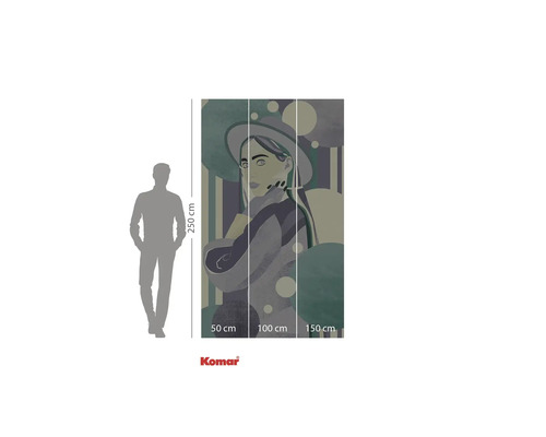 Komar fotobehang met damesmotief, 250 x 150 cm