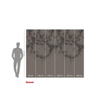 Fotobehang met bloemmotief en maatindicaties