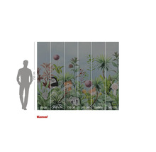 Komar fotobehang met jungle motief, maatvoering en een silhouet