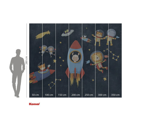 Komar fotobehang met ruimtethema en dieren