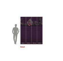 Fotobehang met bloemmotief en hoogte-aanduiding