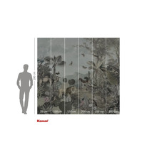 Fotobehang met jungle thema en dieren zoals leeuwen, zebra's en vogels