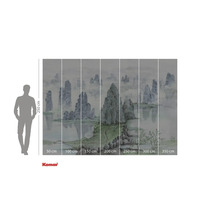 Fotobehang met landschapmotief en rotsen