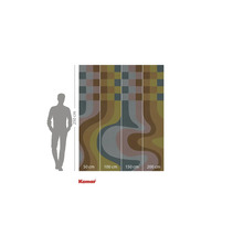 Komar fotobehang met retro motief en maataanduidingen