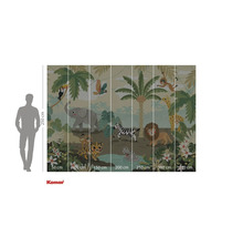 Fotobehang met jungle dierenmotief als wanddecoratie