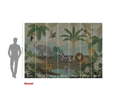 Fotobehang met jungle dierenmotief als wanddecoratie