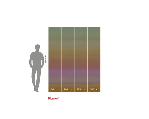 Komar fotobehang met kleurverloop en afmetingen