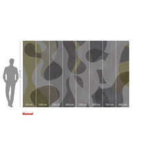 Fotobehang met abstract patroon en maataanduidingen