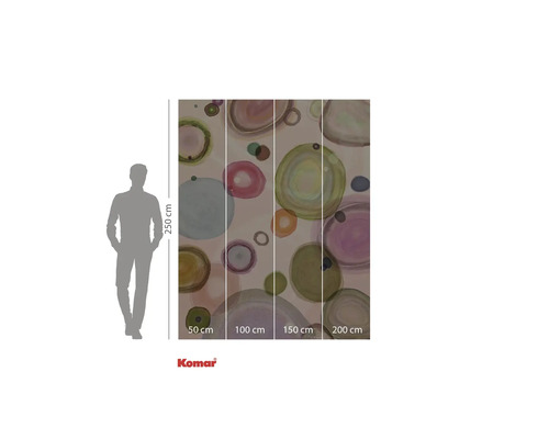 Fotobehang met cirkelpatroon en maatvoering